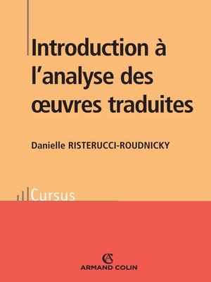 cover image of Introduction à l'analyse des oeuvres traduites